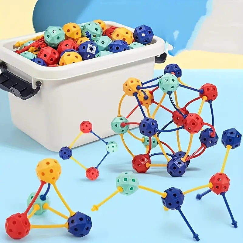 Connect Beads™ - Fleksible PVC-perler - Geometriske 3D-byggeklodser
