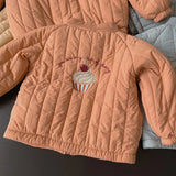 Mini Fashion™ - Vinterjakke i Bomuld med Broderi
