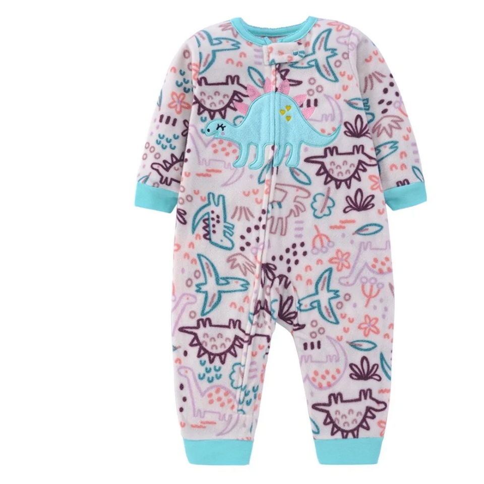 WarmBuddy – Süß & weich – Baby-Strampler aus Fleece mit Cartoon-Aufdruck