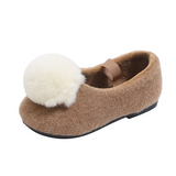 SoftSteps –  Warm & Weich – Mädchen-Schuhe mit Plüsch-Bommel