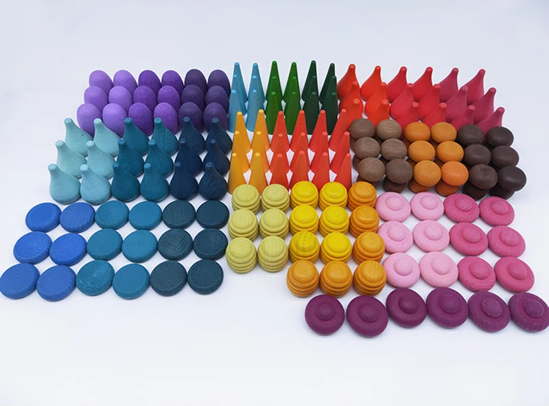 Rainbow Blocks™ – Kreativ farvesjov – Farvespil i træ