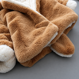 CozyPrincess – Warm & weich – Plüschjacke für Mädchen mit Kapuze