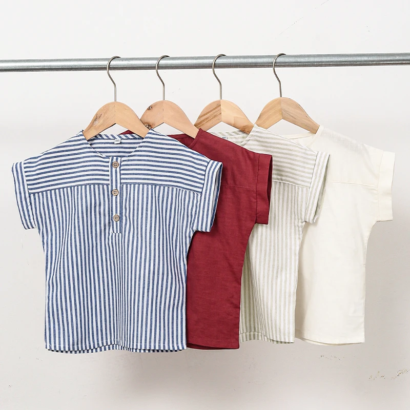 LittleClassic – Elegant & bequem – Leinenhemd für Jungen mit Knopfdetail