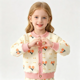 CozyCardi – Weich & warm – Gestrickte Strickjacke mit niedlichen Motiven