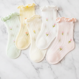 HappyToes – Farverige & søde – babysokker (sæt med 5)