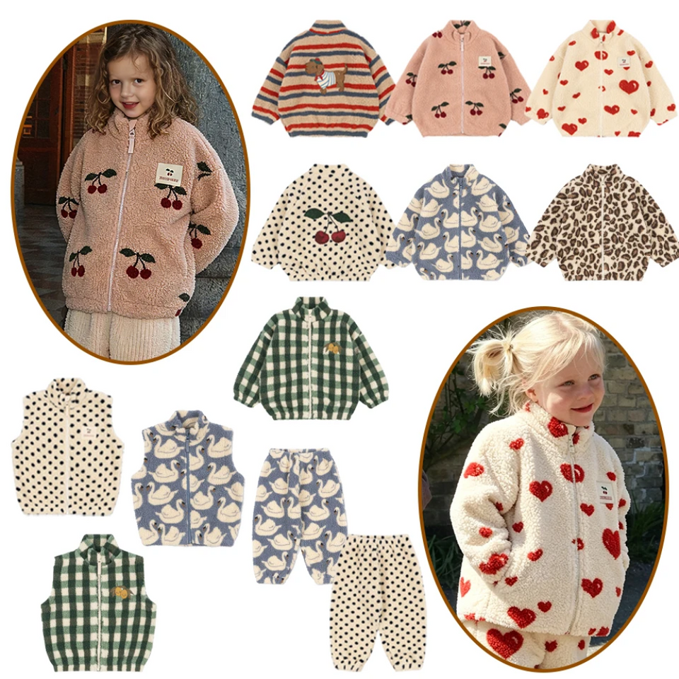 WarmHug – Bequem & trendy – Kinder-Fleecejacke mit verspielten Motiven