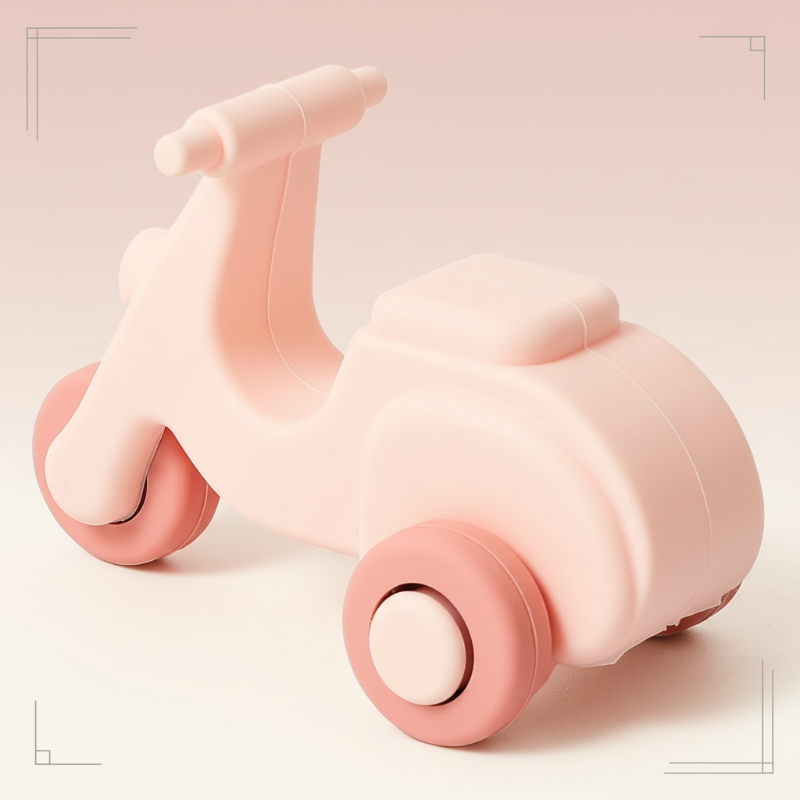 Montessori Silicone Toy Car – Sicher & bissfest – Beißspielzeug aus Silikon in Fahrzeugform