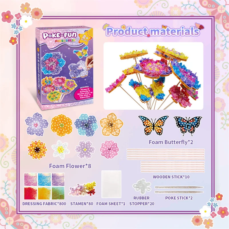 DIY Flower Poke Art – Kreativt & lærerigt – Blomsterhåndværkssæt