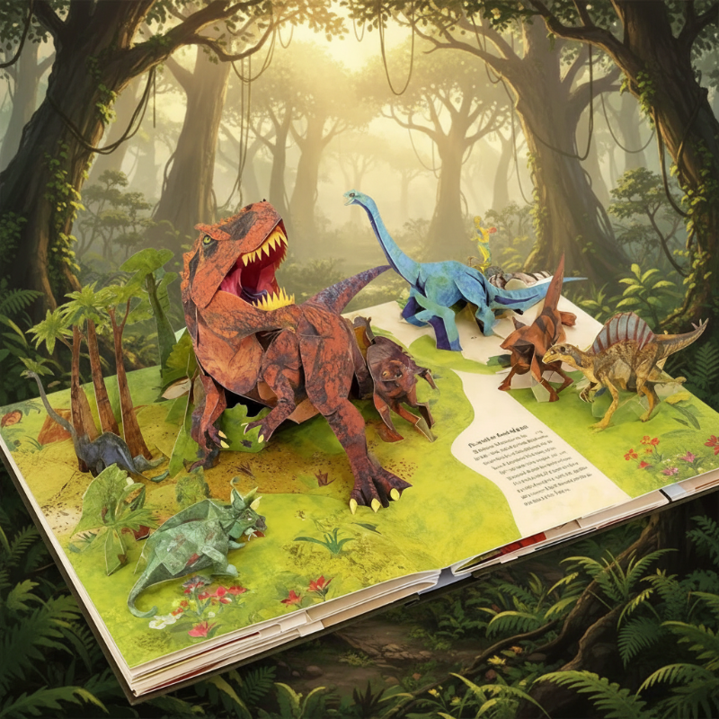 JurassicKids – Spændende og lærerigt – 3D-pop-up-bog om dinosaurer