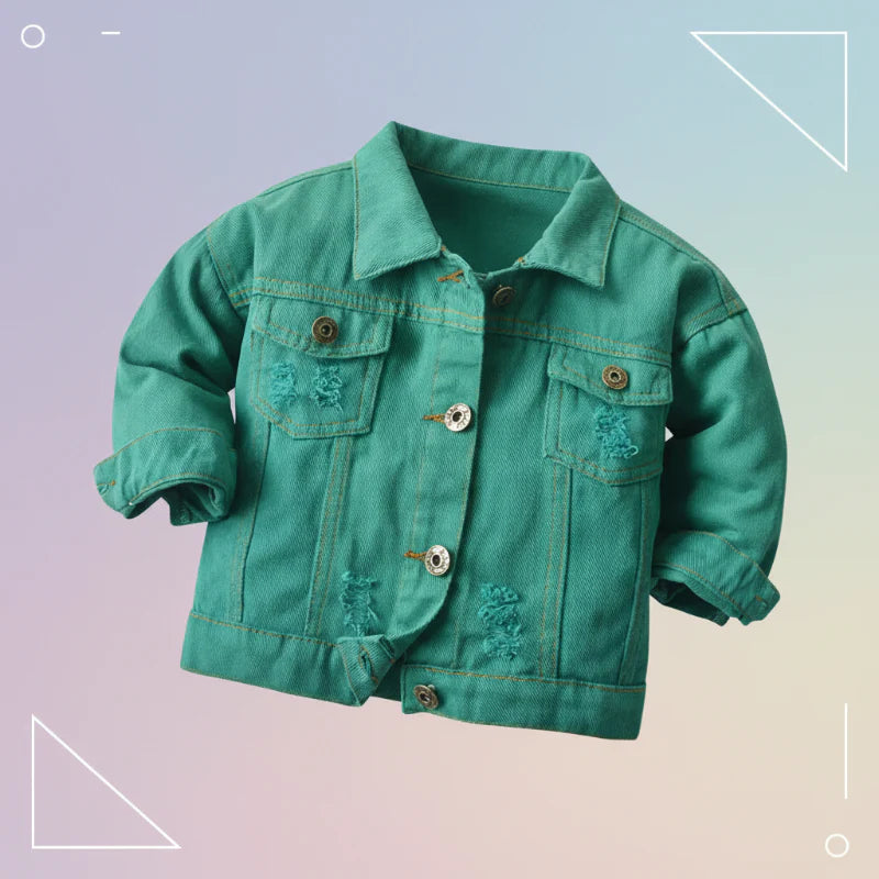 Candy Color Jeansjacke – Leichte Jeansjacke für Kinder