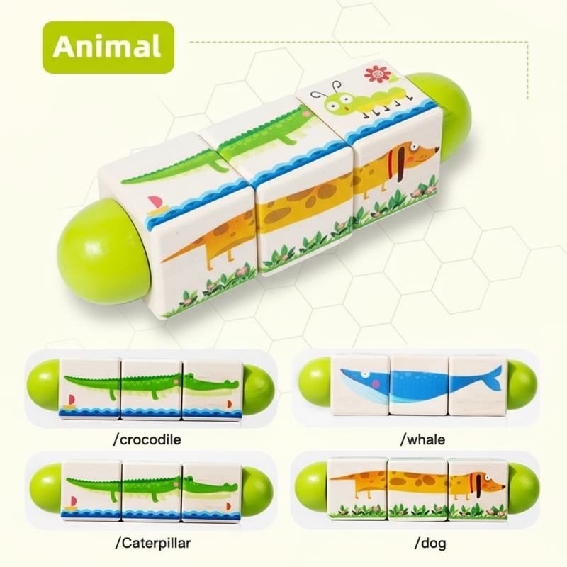 WoodiTurn – Lehrreich & Unterhaltsam – Drehbares Puzzle