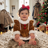LittleGinger – Warm & festlich – Baby-Weihnachts-Strampler mit Haarband