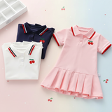 PetitJoy – Bequem & stilvoll – Polokleid mit Kirschmuster