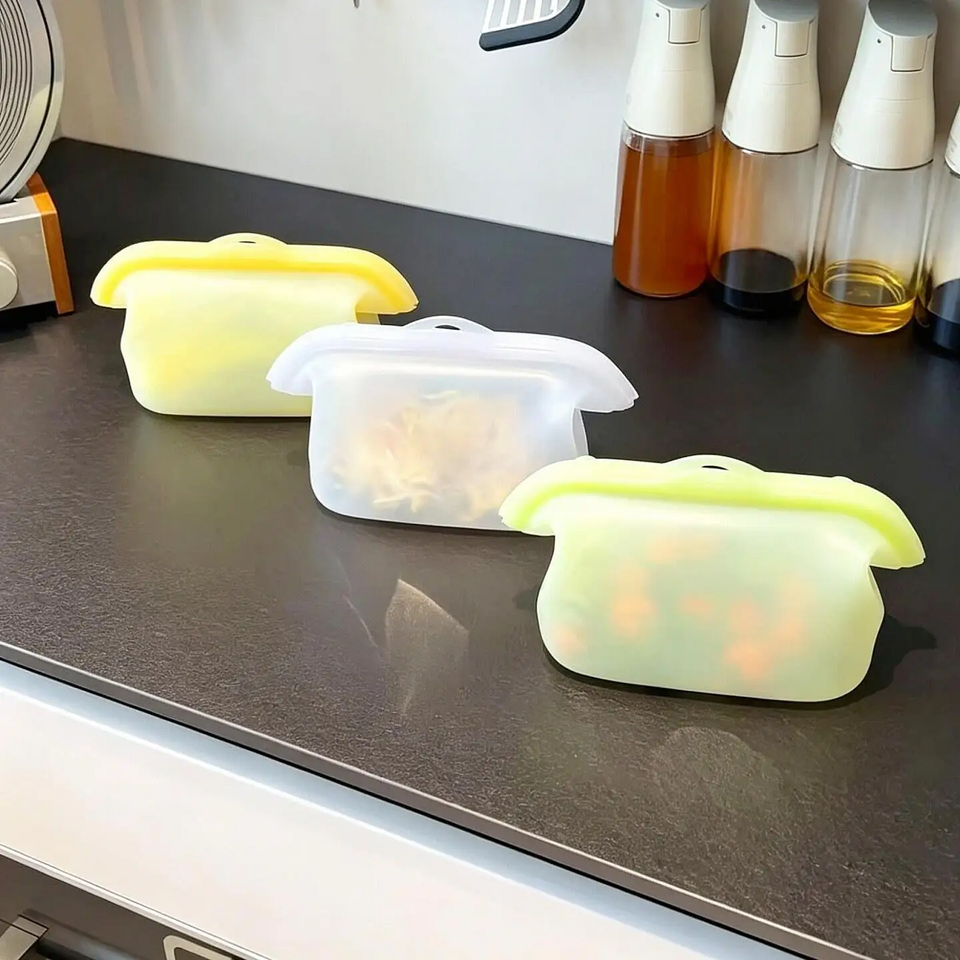 MealSaver – Praktisch & wiederverwendbar – Aufbewahrungsbeutel aus Silikon für Lebensmittel