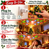 HolidayBeam – Festlich & stimmungsvoll – USB-Weihnachtsprojektor mit Lichtmustern