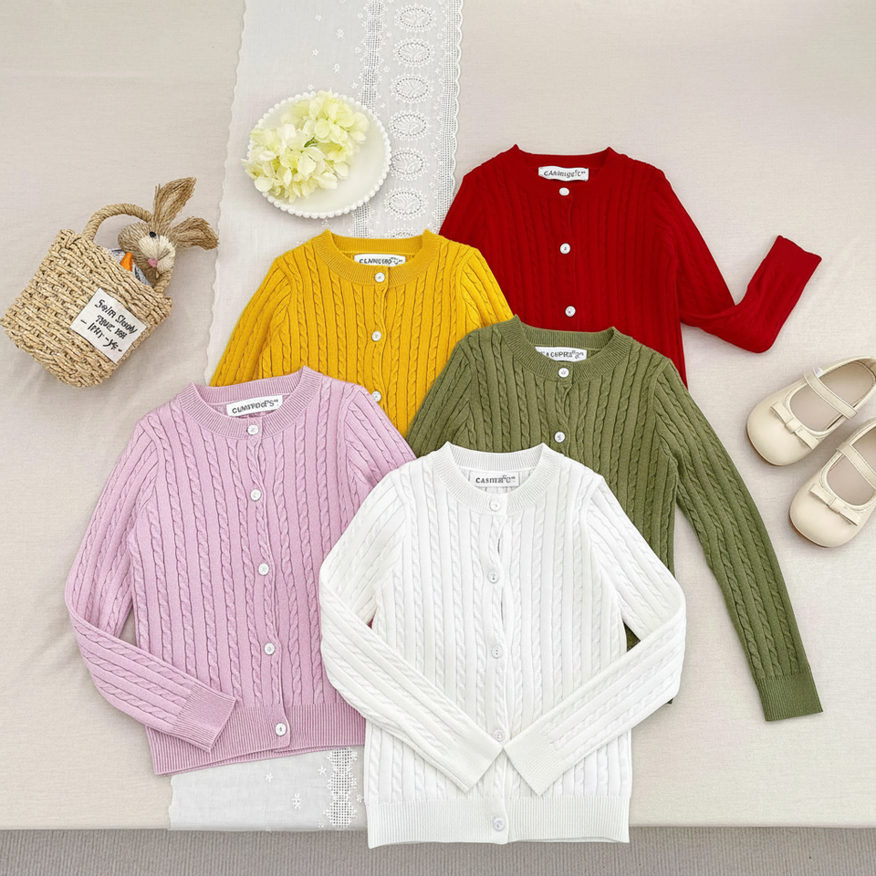 CozyBelle – Elegant & warm – Gestrickte Strickjacke mit Knöpfen