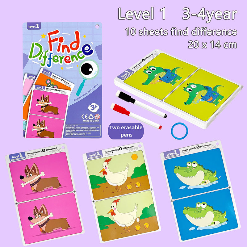 Spot the Difference Game – Konzentration & Lernen – Kartenspiel