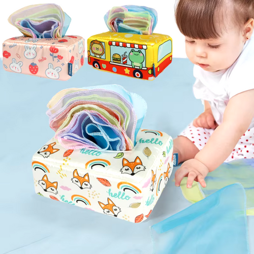 KleurenKracht – Entwicklung & Sinne – Montessori Sensorische Tissuebox
