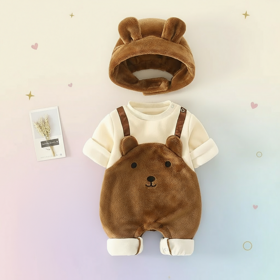MiniSnow – Hyggelig og beskyttende – Plys-romper og hue