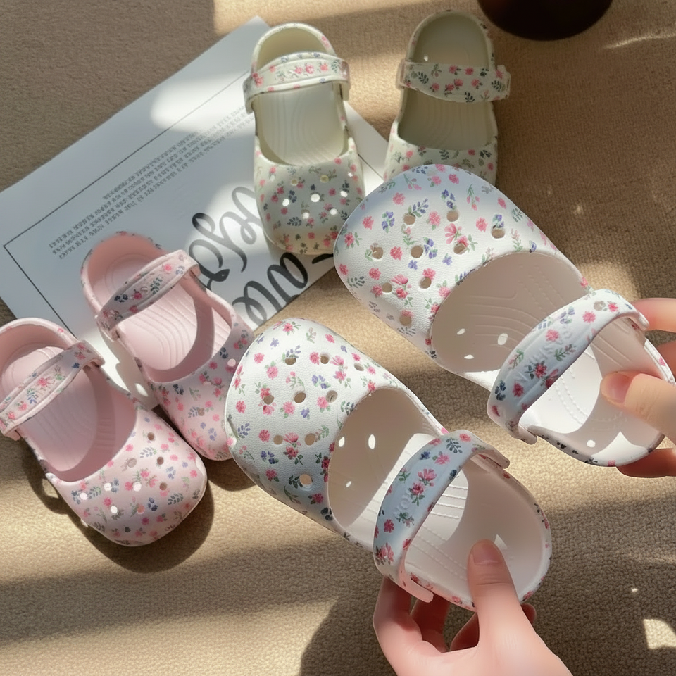 FlowerFeet – Elegant & bequem – Sandalen mit Blumenmuster