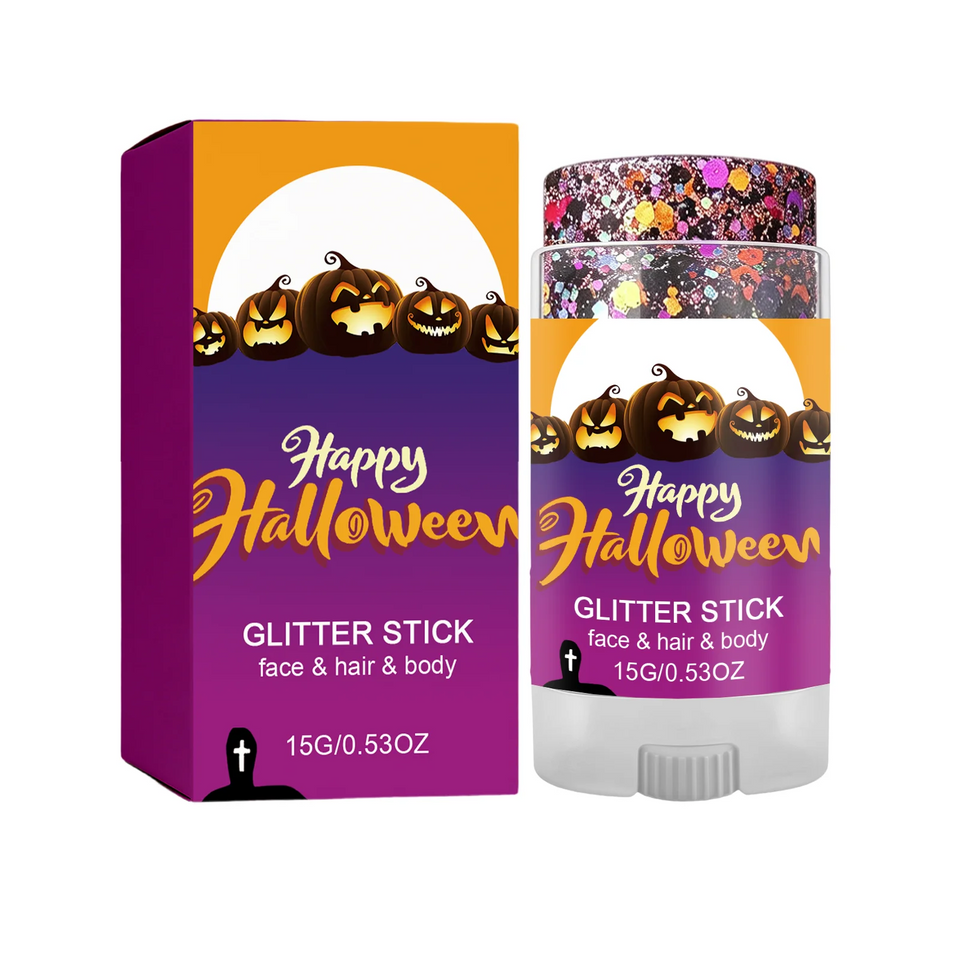 GlitterPop – Funkelnd & festlich – Halloween-Glitzerstift für Gesicht, Haare und Körper