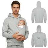 CuddleDad – Bequem & praktisch – Herren-Hoodie mit Baby-Tasche