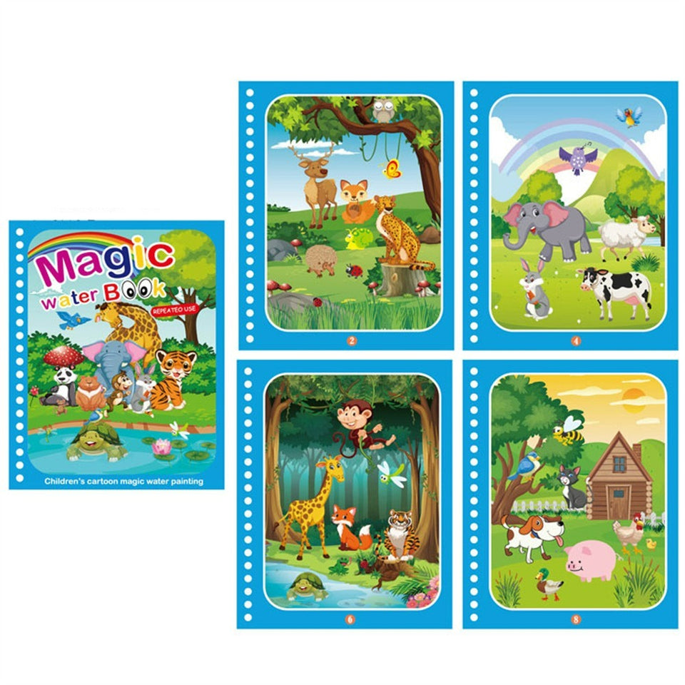 Magic Water Book™ - Trylle tegningen frem - Malebog