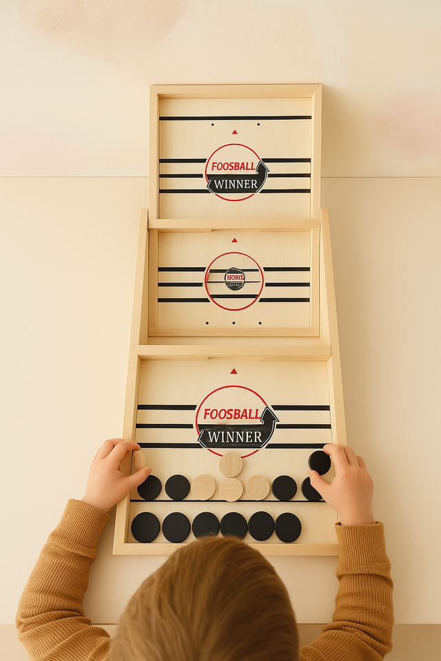 Foosball™ - Einfacher Aufbau - Brettspiel aus Holz