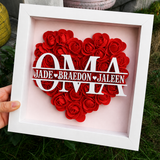 Personalized Rose Shadow Box – Einzigartiges Muttertagsgeschenk – Personalisierte Rosen-Schattenbox