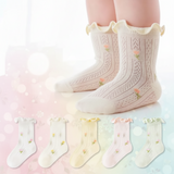 HappyToes – Farverige & søde – babysokker (sæt med 5)