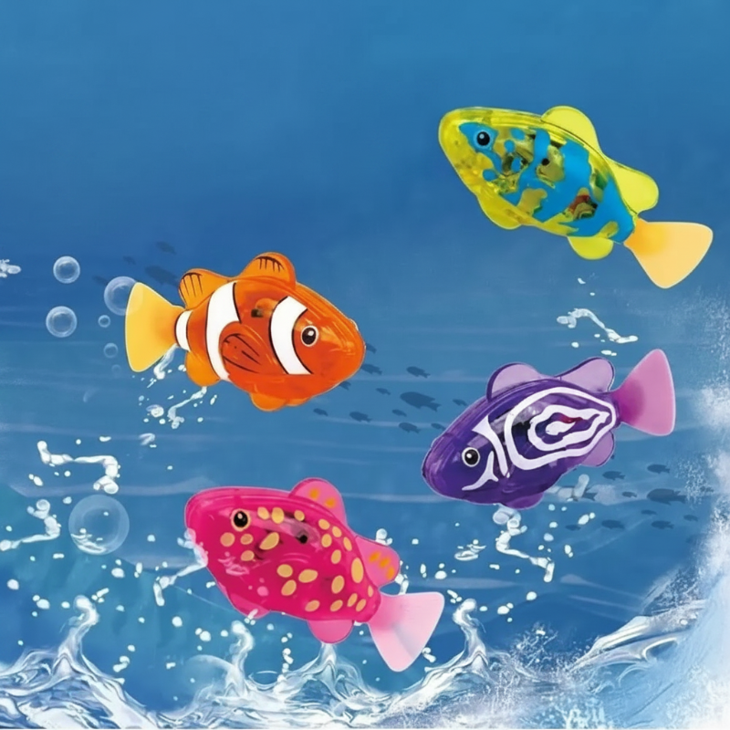 TinySwim – Spaß & Bewegung – Elektronischer Schwimmfisch mit LED-Licht