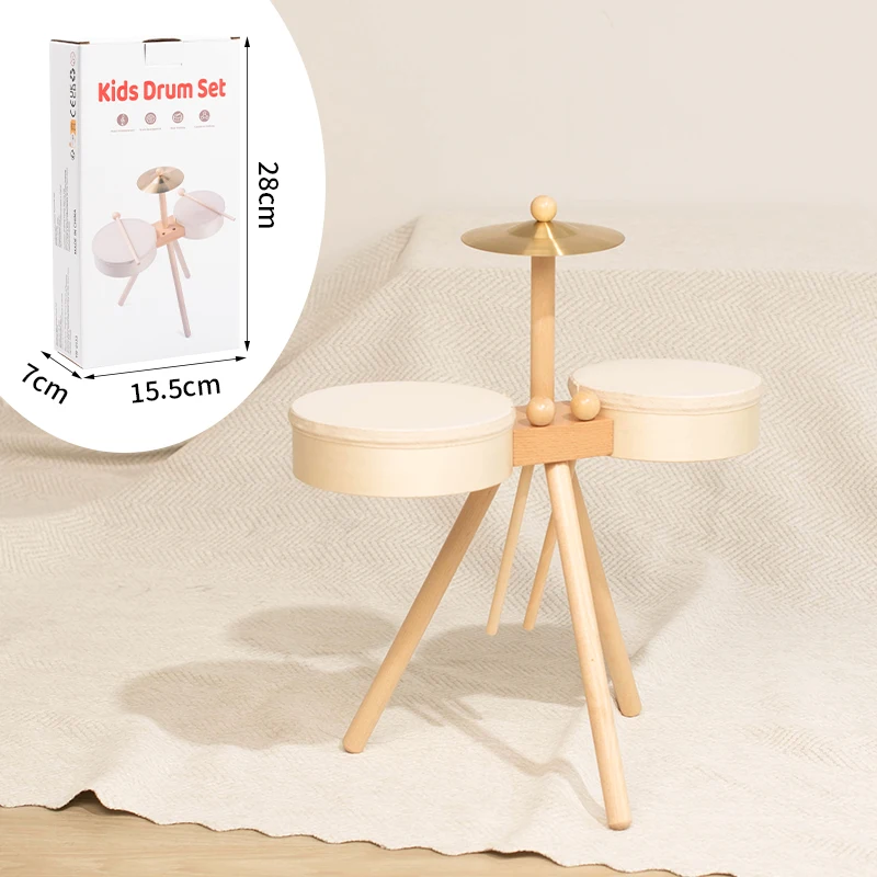 Kids Wooden Drum Toy – Musik & Kreativität – Trommel-Spielset
