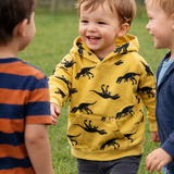 DinoStyle – Warm & atmungsaktiv – Hoodie mit Triceratops-Print