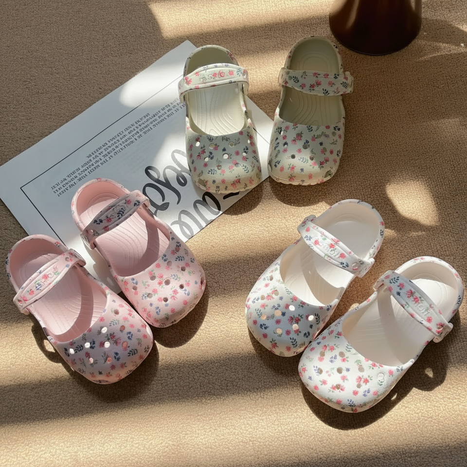 FlowerFeet – Elegant & bequem – Sandalen mit Blumenmuster