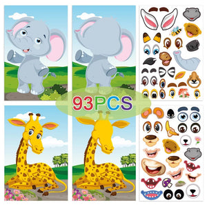 Funny Faces™ – Tierischer Spaß & Klebespaß – Wiederverwendbares Aufkleberbuch