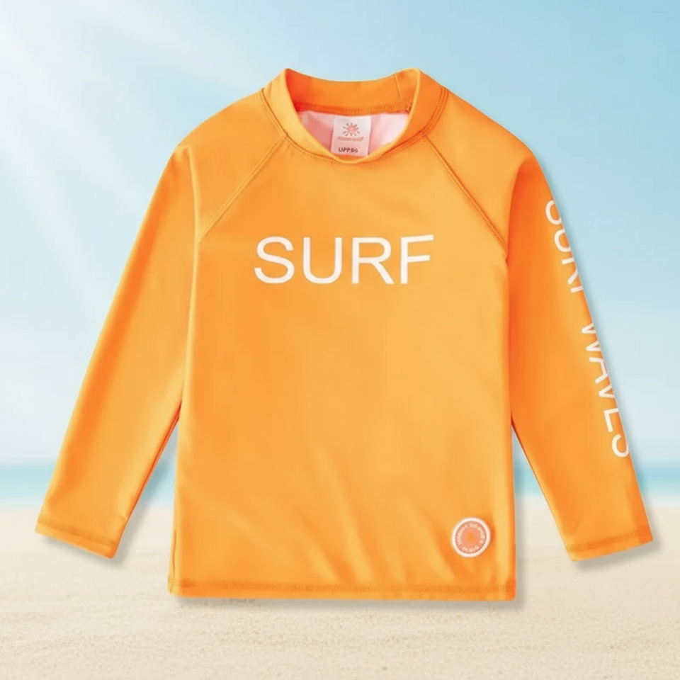 SunShield – Beskyttende og fleksibel – Surf-shirt til børn med lange ærmer og UPF 50+