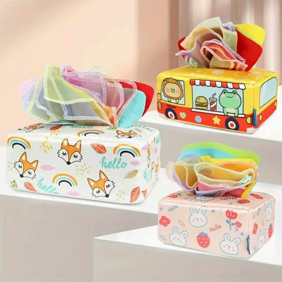 KleurenKracht – Entwicklung & Sinne – Montessori Sensorische Tissuebox