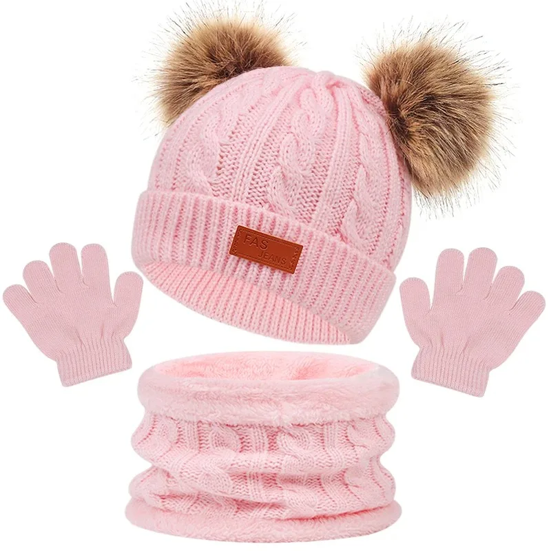 CozyPom – Warm & Weich - Winterset mit Mütze, Schal und Handschuhen