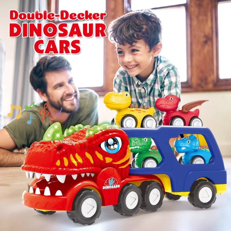 DinoDrive – Kreativ & abenteuerlich – 5-in-1-Lkw-Spielset