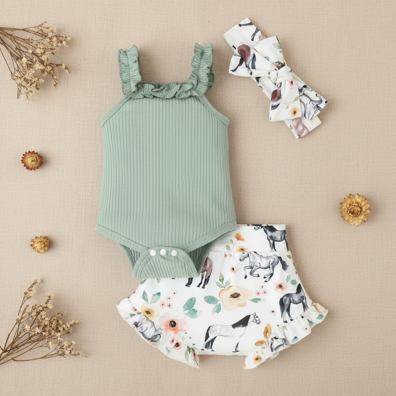 Baby Girl Summer Outfit – Süß & luftig – Baby-Kleidungsset