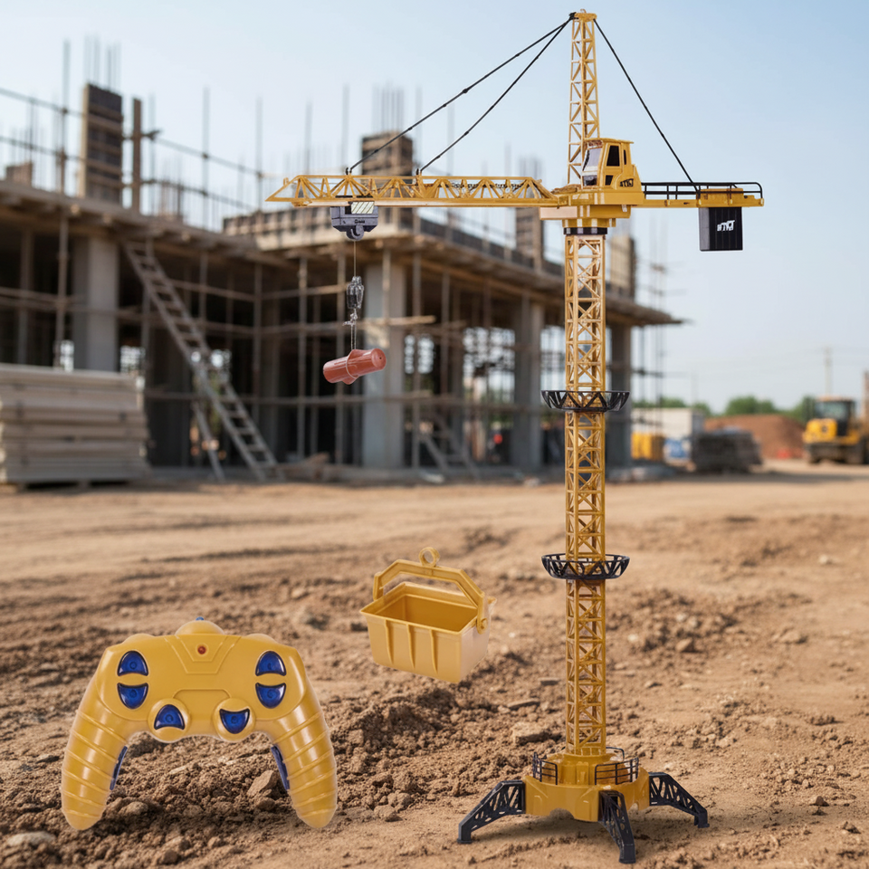 CranePro – Interaktiv & realistisch – ferngesteuerter Spielzeug-Turmkran