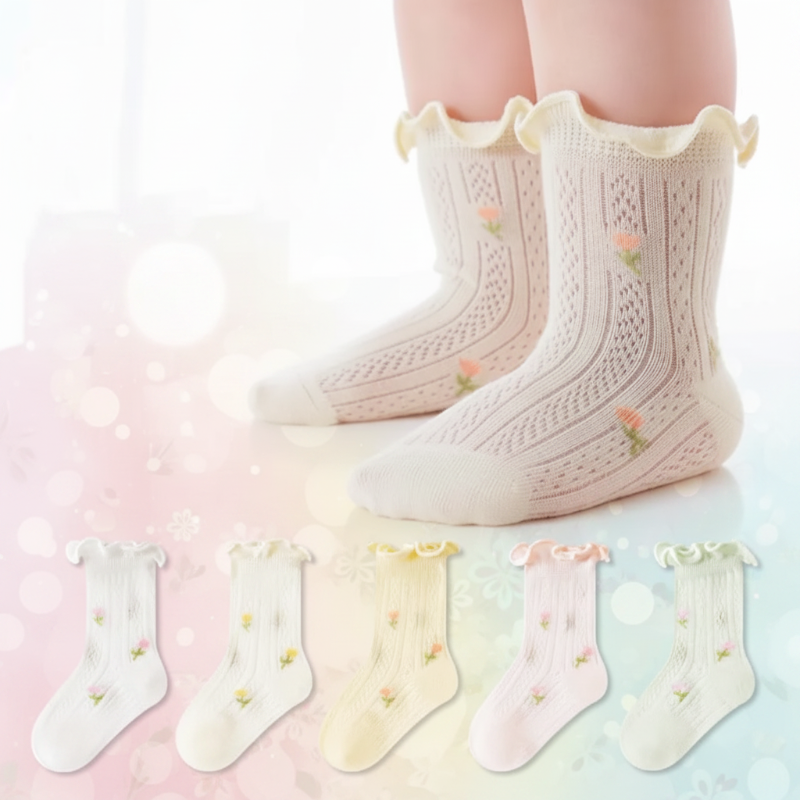 HappyToes – Farbenfroh & niedlich – Babysocken (5er-Set)