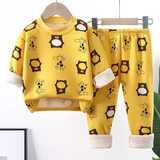 Mini Fashion™ - Tegneserie-fleece-pyjamas til børn