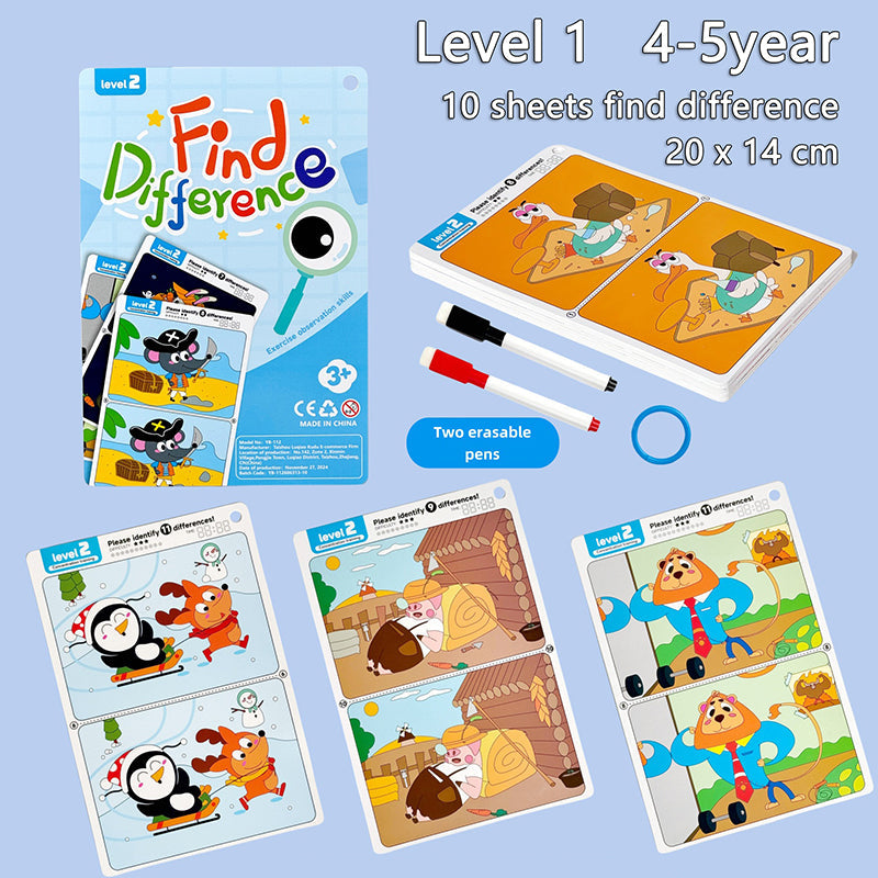 Spot the Difference Game – Konzentration & Lernen – Kartenspiel