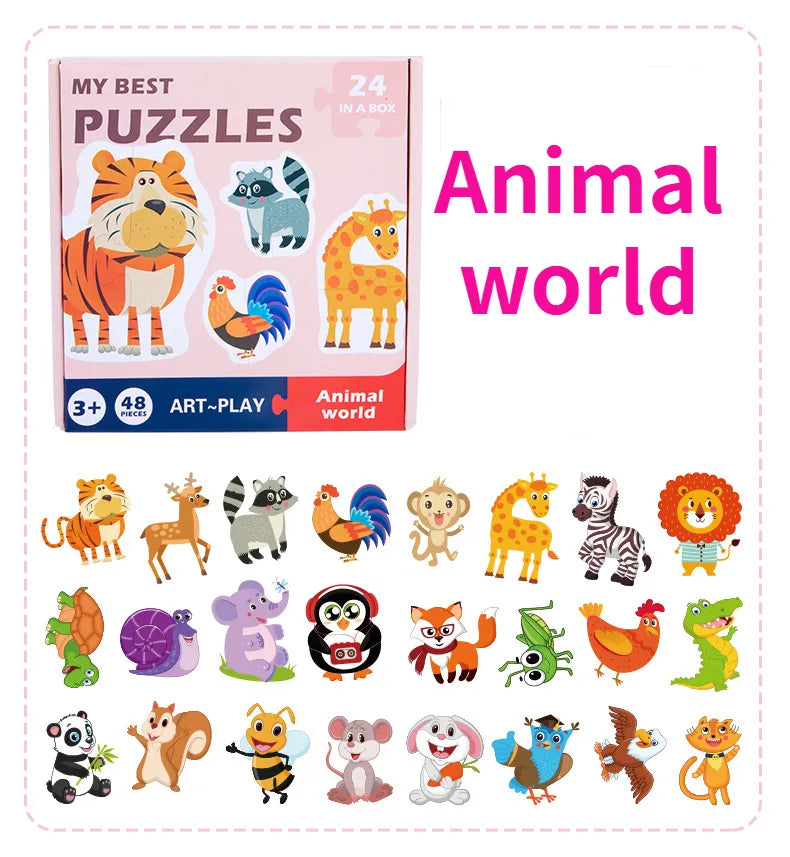 Puzzle Cards™ - Pädagogischer Puzzlespaß - Kinder Puzzle