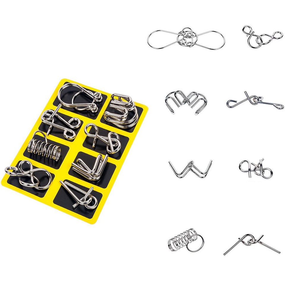 Metal Puzzle Ring Set™ - Metal Puzzle Fun - Puslering