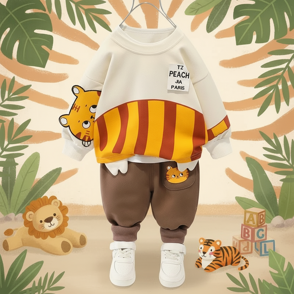 Mini Fashion™ - Varmt og blødt – todelt børnetøjssæt