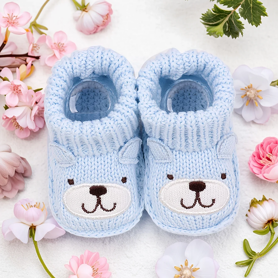 Mini Fashion – Strikket babysko (3-6 måneder)