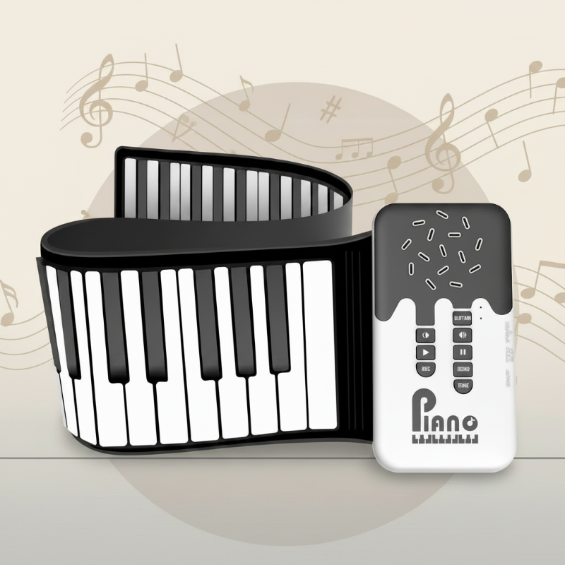 Roll-up Piano Keyboard – Kreativ & lehrreich – Zusammenklappbares Klavier