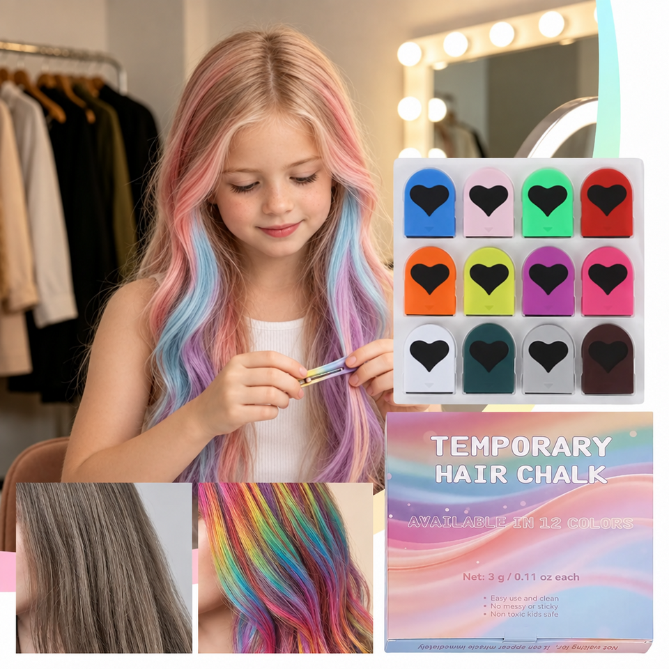 ColorPop - Haarfarbenkreide für Kinder – 12 Farben – Temporäre Haarfärbung